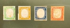 CLASSIC Italy SARDINIA Stamps 1862 SC# 10a, 11a, 12d, 13a #175 C.V.  very nice picture