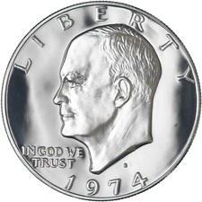 1974 S Eisenhower Dollar Gem DCam Proof CN-Clad picture
