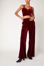 Lulus Blank NYC Sneak Peak Bustier - Burgundy Set - Top Small Pants 24 picture