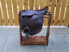Vintage Rodolfo Buenos Aires English Saddle w/ 1927 Patent Stirrup Irons picture