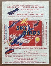 1941 GOUDEY SKY BIRDS CARD WAX WRAPPER *RARE RED VARIATION* - GREAT SHAPE picture