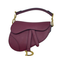 Dior Burgundy Medium Saddle Bag picture