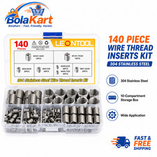 140PCS Wire Thread Inserts Kit M3-M12 304 Stainless Steel Thread Repair Set picture