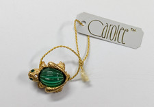 VTG Carolee Green Glass Jelly Belly 5/8