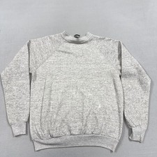 Vintage Tultex Sweatshirt mens medium Gray heathered Ultra Fleece 80s crewneck picture