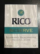1 BOX OF 5 RICO RESERVE SOPRANO SAX REEDS  STRENGTH 3 W VITALIZER - BY D'ADDARIO picture
