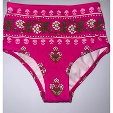 NWOT Boden Girls Pink Floral High Waisted Swim Bikini Bottoms Size 5-6 picture
