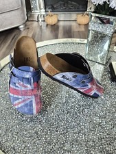 NIB BIRKENSTOCK RARE BIRKI'S UNION JACK WOMEN'S SIZE 10 picture