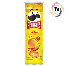 7x Cans Pringles Hot Honey Bursting Flavor Potato Crisps Chips | 5.5oz picture