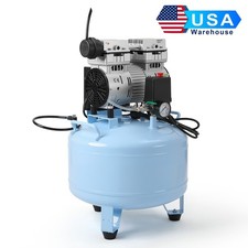 Portable Dental Mobile Silent Oil-Free Air Compressor 40L Air Tank Dual-Output picture