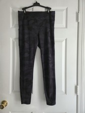 Lululemon Athletica Women Black/Gray Camo Ankle Leggings Logo Sz 8(M) picture