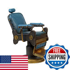 Vanlaxy Mini Hairdressing Chair Model Miniature Vintage Barber Chair Retro picture