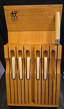 JA Henckels Cutlery In-Drawer Or Wall Knife Holder Block w 6 Quick cut Knives picture