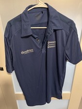 L 80's Qualcomm polo shirt purple collared uniform vintage 1980's Jerzees AP54 picture