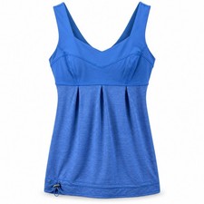 Lululemon Run Tame Me Tank Women's 8 Blue Longline Cinch Hem Built In Bra Yoga picture
