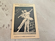 Vintage Capezio Dance  Alexandra Danilova & Igor Youskevitch  Ballet Photo Card picture