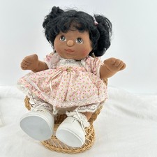 Vintage Mattel My Child Doll African American Pink Floral Dress 1985 Nostalgia picture