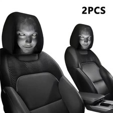 2PCS Halloween Car Headrest Covers Horror Face Print Universal Seat Headrest picture