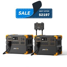 PECRON 2Pcs E3600LFP Portable Power Stations 3600W 3072Wh with 240V Connect Box picture