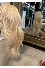 Professionally made blonde 100% human hair wig picture
