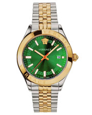 🔥 Versace VEVK00620 Hellenyium Men's Two-Tone Green Dial Swiss Quartz Watch picture