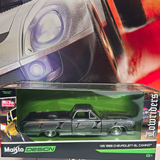 Maisto Design MiJo Exclusives Lowrider 1:25 1965 Chevy El Camino Black/Silver picture