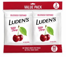 Ludens Throat Drops Wild Cherry Flavor 180 Total Drops Pack of 2 picture