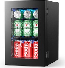 24 Cans Beverage Refrigerator Cooler, Mini Fridge Countertop Drink Cooler picture
