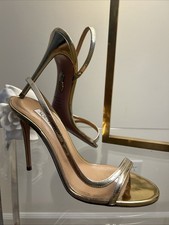 Aquazzura Firenze Stiletto Crystal/ Gold Ankle Strap picture