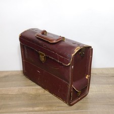 Vtg KNICKERBOCKER Salesman Sample Case W/Aluminum Tray Genuine Top Grain Cowhide picture