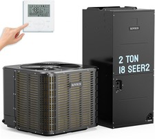 2 Ton 18 SEER2 Central Air Conditioner Heat Pump System with Air Handler Unit picture