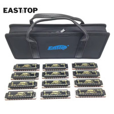 EASTTOP T008K-12 10Holes Harp Diatonic Blues Harmonica Set Of 12 Mouth Organ Set picture