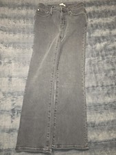 Madewell Mid Rise Kick Out Jeans Womens Size 26 Black Stretch EUC picture