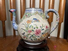 A FINE RARE CHINESE PAINTED ENAMEL WINE EWER,  QIANLONG PERIOD (1736-1795) picture