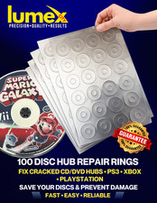 100 Disc Hub Repair Rings Fix Cracked CD DVD PS3 Xbox PlayStation Disc picture