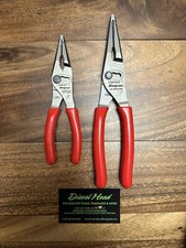 *NEW* Snap On LN47ACF & LN46ACF Needle Nose/Slip-Joint Combination RED Plier Set picture