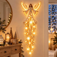 Angel Blessing Wall Light,Starglow Cascading Christmas Angel with Glowing,1 picture