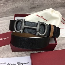 Salvatore Ferragamo Gancini Men's Reversible Leather Belt picture