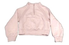 GAP Kids M 8 Light Pink 1/2 Zip Fleece Pullover Sweatshirt Relaxed Fit picture