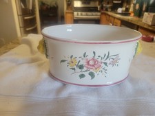 Vintage Michel Féret à Moustiers French Faience Cachepot – Hand-Painted... picture