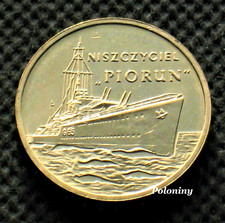 COMMEMORATIVE 2 ZLOTE COIN OF POLAND - POLISH NAVY DESTROYER ORP 