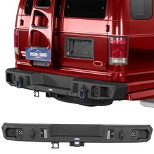 Off-Road Rear Bumper For 2008-2026 Ford E-350 Super Duty w/2x 25W LED Spotlights picture
