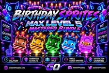 Mastered Fortnite Sprites ALL BIRTHDAY COMPLETE SET - FAST DELIVERY TODAY picture