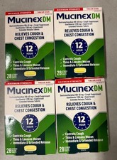 (4) Mucinex DM Maximum Strength Expectorant & Cough 28x4=112 Tablets Exp 5/27 picture