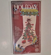 VTG 1977 Walco Holiday Felt Kit Night Before Christmas Stocking 3113 Sealed NOS picture