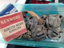 Assorted Kerosene Burners And 2 Boxes Wicks Old/vintage Some Queen Anne picture