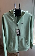 NWT- Burton Crown Hoodie Mens SZ MED Soft Sage Full Zip Fleece Lined picture
