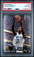 1995-96 Fleer Metal - Kevin Garnett #167 Rookie(RC) - PSA 10 picture
