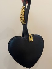 Vintage Moschino by Redwall 1990s Black Heart Wristlet Evening Bag picture