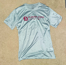 Nike Florida State Seminoles Football Dri-FIT Gray Athletic T-Shirt Size M picture